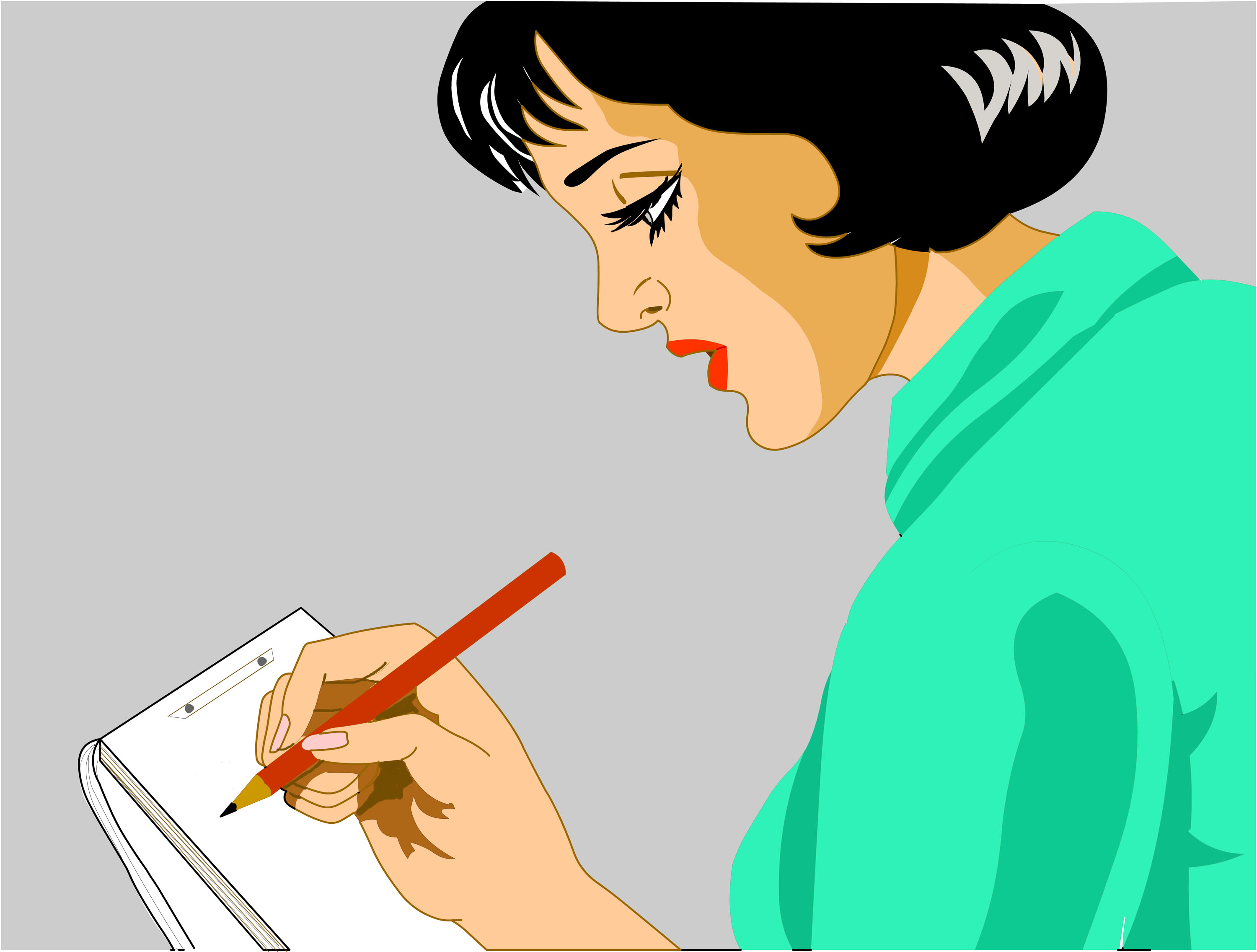 vector woman writing Antony Rufus  Dreamstime Stock Photos